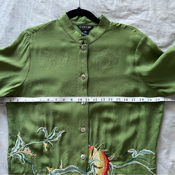 Citron 100% Silk Blouse - Picture 4 of 9